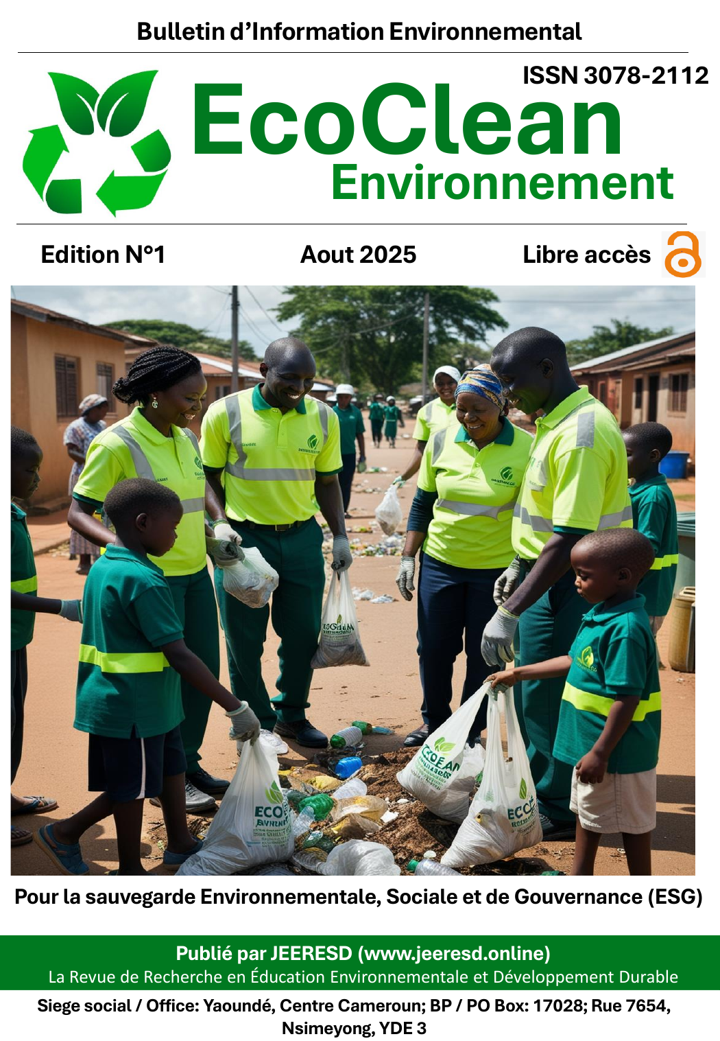 Couverture du Bulletin d’information environnemental, numéro 1, août 2025